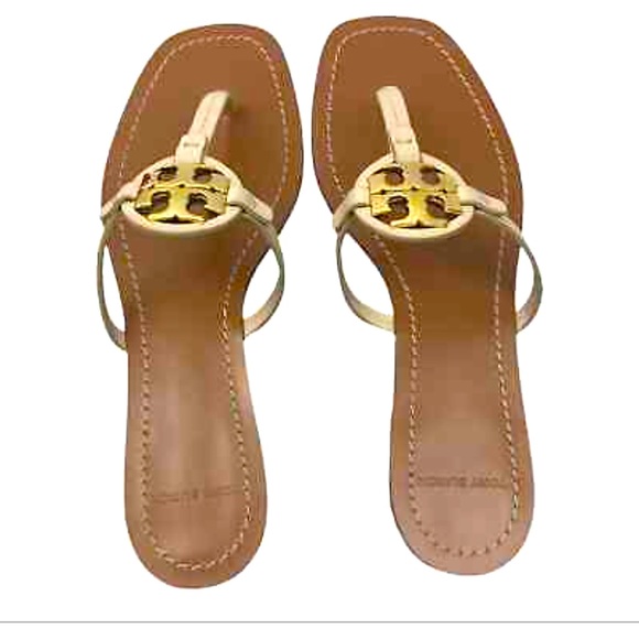 Tory Burch Shoes - EUC! Tory Burch Mini Miller Leather Sandal Thong Dulce de Leche Brown 8M